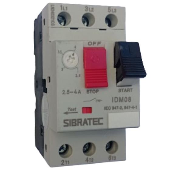 Imagem de Sibratec Disjuntor Motor IDM06-GV2 Ajuste 1,0~1,6A