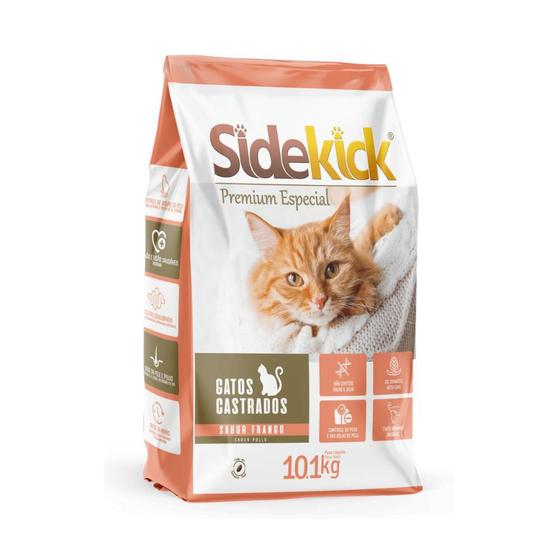Imagem de Sidekick Premium Especial Ração Seca Gatos Castrados Sabor Frango 10,1 Kg