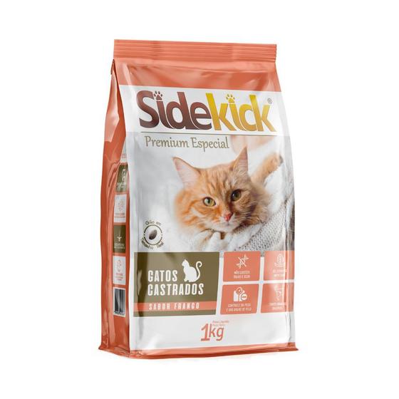 Imagem de Sidekick Premium Especial Ração Seca Gatos Castrados Sabor Frango