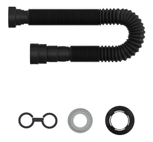 Imagem de Sifão Blukit Ajustável Multiuso Simp Preto 1100MM