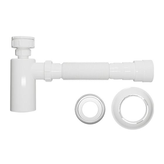 Imagem de Sifão Para Lavatório Universal Com Copo Branco - Blukit