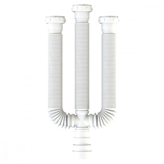 Imagem de Sifao Pvc Flexivel Valeplast Branco Triplo Com Anel  01.222