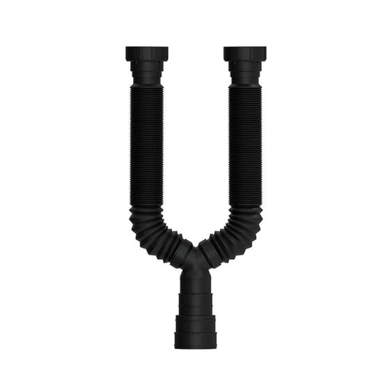 Imagem de Sifão Sanfonado Duplo 72cm Preto - Blukit