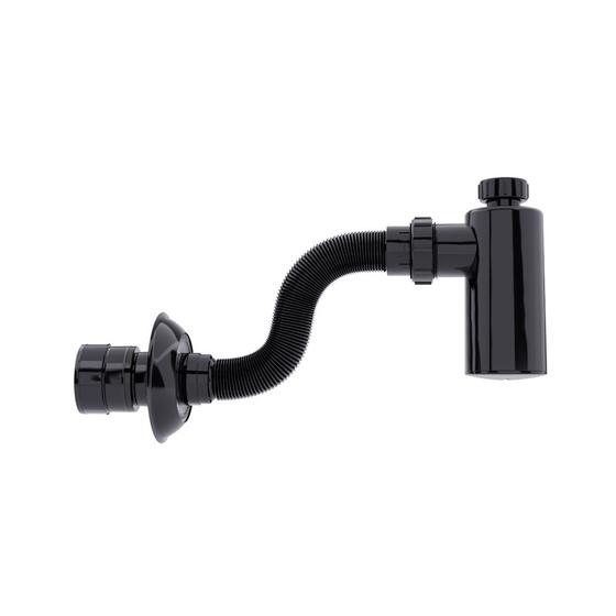 Sifão Sanfonado Extensível Blukit com Copo 48Cm Preto Universal Menor preço em Sifão Sanfonado Extensível Blukit com Copo 48Cm Preto Universal