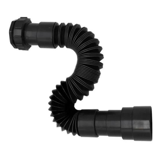 Imagem de Sifão Sanfonado/Extensivo Universal Abs Preto Black Flexivel