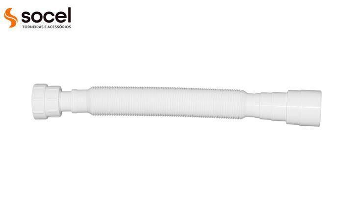 Imagem de Sifao sanfonado simples branco 7/8 x 1.1/4 x 1.1/2 75cm - socel