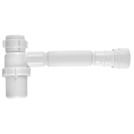 Imagem de Sifão Sanfonado Universal Branco com Copo Astra