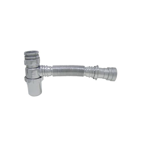 Sifão Sanfonado Universal com Copo Cromado Menor preço em Sifão Sanfonado Universal com Copo Cromado