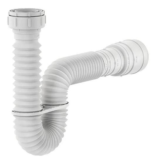 Sifão Tubo Extensível 74cm Branco Com Suporte Censi Menor preço em Sifão Tubo Extensível 74cm Branco Com Suporte Censi