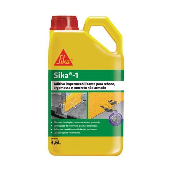 Imagem de Sika 1 3,6l Impermeabilizante para argamassa e concreto