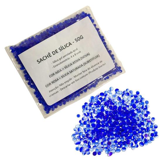 Imagem de Silica Azul Refil para Desumidificador de Aparelho Auditivo - Sachê 50g