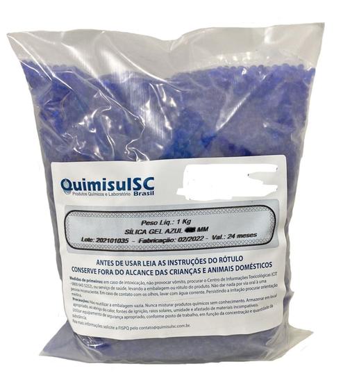 Sílica Gel azul 1-3 mm saco 1 kg Menor preço em Sílica Gel azul 1-3 mm saco 1 kg