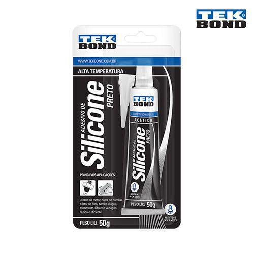 Silicone Acético 50g Preto Blister Alta Temp - Tekbond Menor preço em Silicone Acético 50g Preto Blister Alta Temp - Tekbond