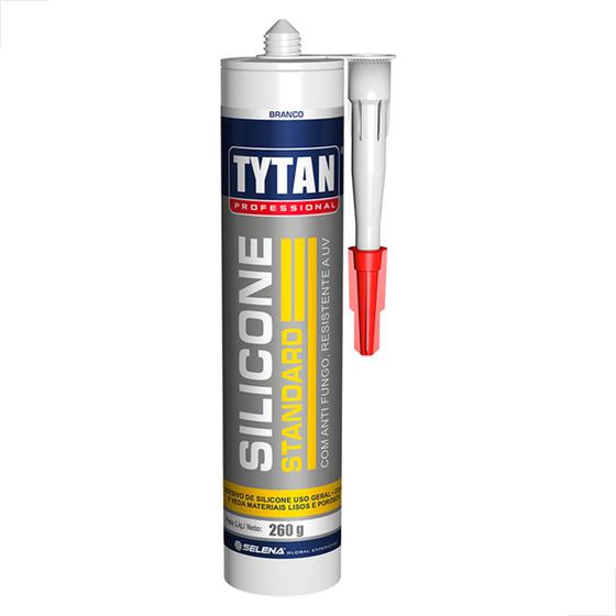 Imagem de Silicone Acetico Branco 260gr Standard Branco Tytan - 1 un