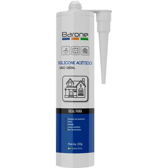 Imagem de Silicone Acético Incolor 253g Barone