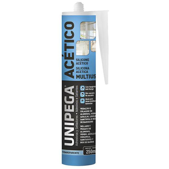 Imagem de Silicone Acético Multiuso Incolor 250ml Unipega