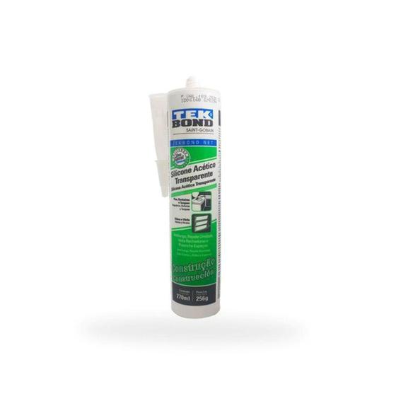 Silicone acetico transparente construcao 256g/ 270ml tekbond Menor preço em Silicone acetico transparente construcao 256g/ 270ml tekbond