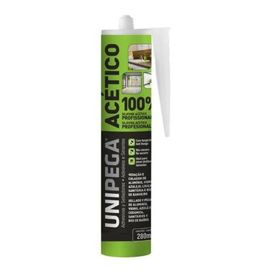 Imagem de Silicone Branco UniPega 280ml Caixa com 12 Unidades