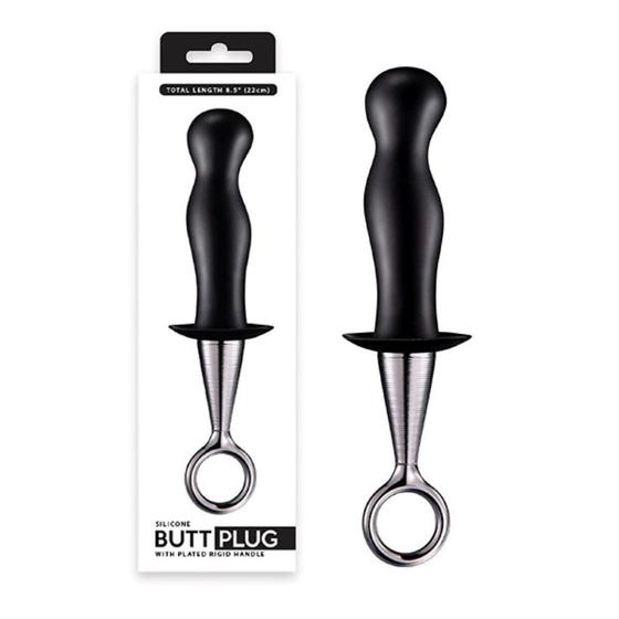 Imagem de Silicone Butt Plug Próstata 22cm - Com alça de Metal