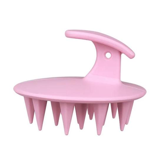 Imagem de Silicone Couro Cabeludo Massagem Shampoo Escova Cabeça Cabelo Raiz Limpeza Corpo Banho Pente