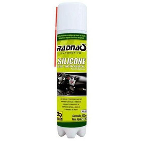 Imagem de Silicone em spray Radnaq 300ml lubrifica esteiras e restaura qualquer tipo de borracha