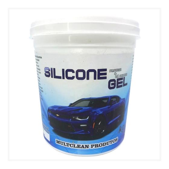 Imagem de Silicone Gel Perfumado Profissional Automotivo Painel Plásticos Borrachas Hidratação Interna 1Kg s