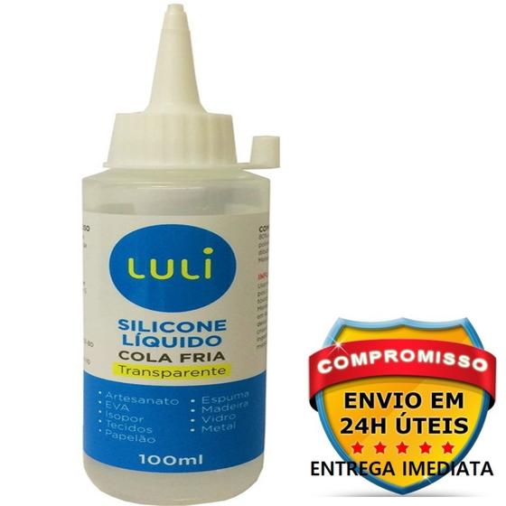 Imagem de Silicone Liquido Cola Fria Transparente - Luli