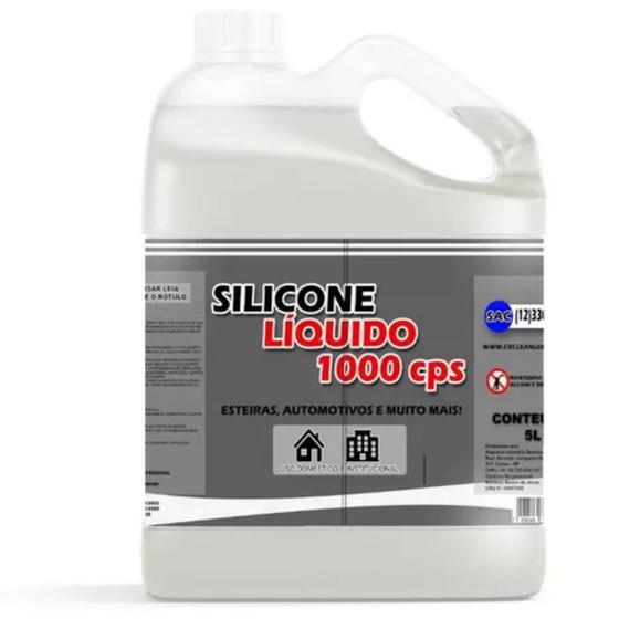 Imagem de Silicone Líquido V1000 Oleo Puro Para Uso Indutrial 5l