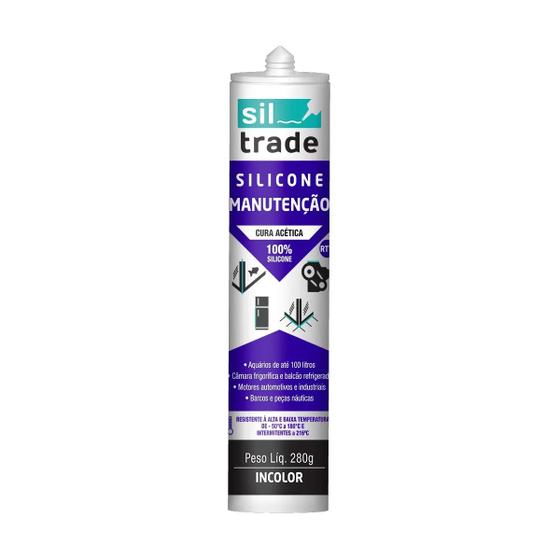 Silicone Siltrade Manutenção Incolor 280G Para Alta e Baixa Temperatura ...