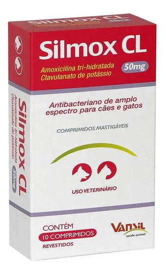 Imagem de Silmox CL 50mg 10 Comprimidos Cães Gatos Vansil