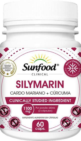 Imagem de Silymarin (Silimarina) Cardo Mariano 1100mg 60 cápsulas - Sunfood