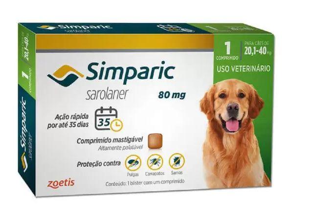 Simparic Antipulgas Carrapatos e Sarnas 20.1 a 40 kg 1 comprimido é boa?