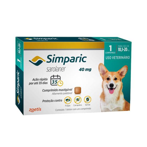 Simparic original anti pulgas, carrapatos e sarnas 1 comprimido Menor preço em Simparic original anti pulgas, carrapatos e sarnas 1 comprimido