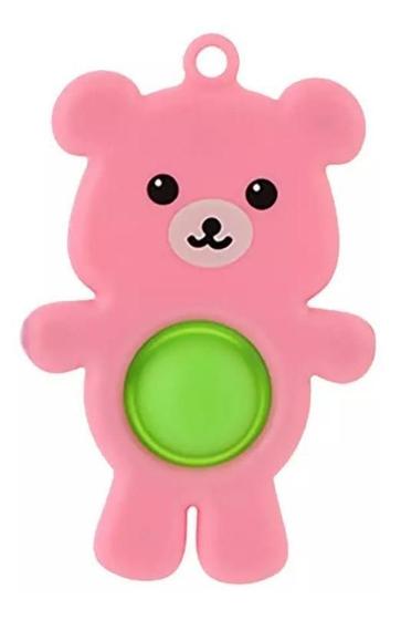 Imagem de Simple Dimple Fidget Toy Pop Bubble Sensorial Ursinho Rosa