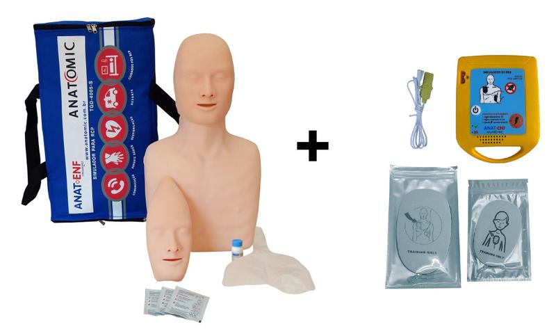 Imagem de Simulador de rcp para treino com simulador dea básico de treinamento