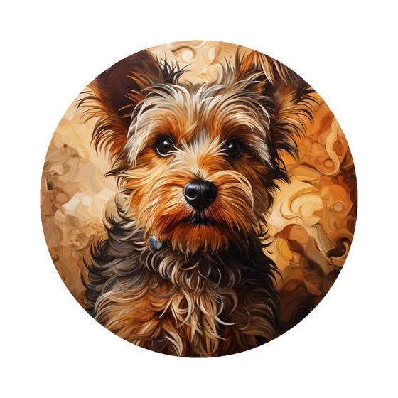 Potty Feet Piedini Per Vasi A Tema Yorkshire Terrier - Set Da 3 In Bronzo - Antigelo E Regolabili