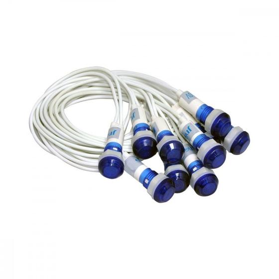 Imagem de Sinaleiro Jng Com Rabicho Plr108 220V Azul 52160 - Kit C/10