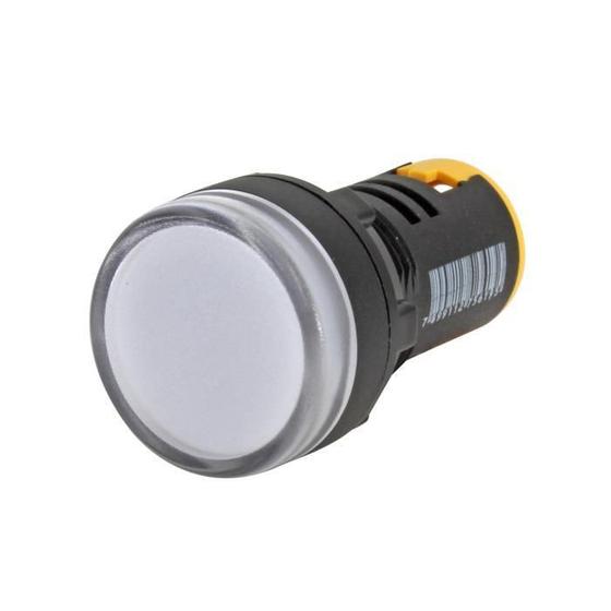 Imagem de Sinaleiro Led Iluminado 22Mm 110V Branco Modelo L20 Metaltex