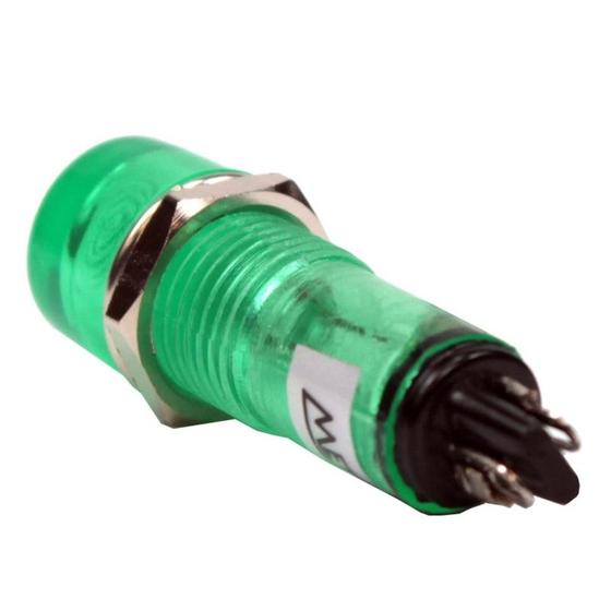 Imagem de Sinaleiro Redondo 11mm 24V Verde Metaltex