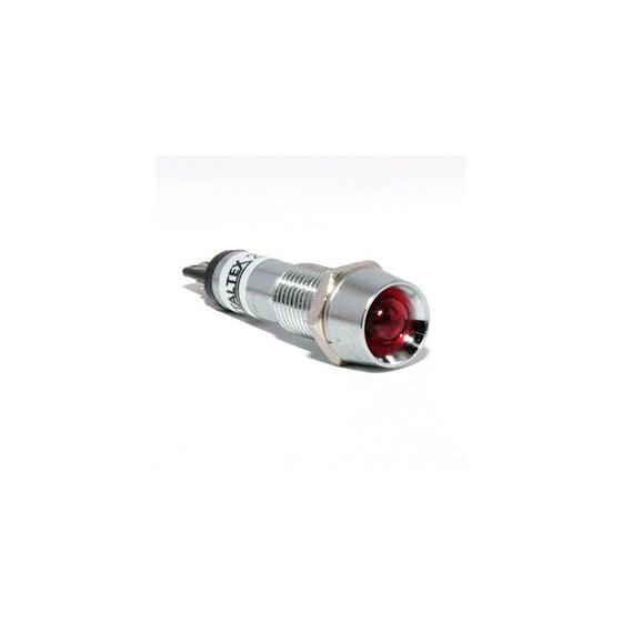 Imagem de Sinaleiro Redondo 8mm 110V Vermelho Metaltex