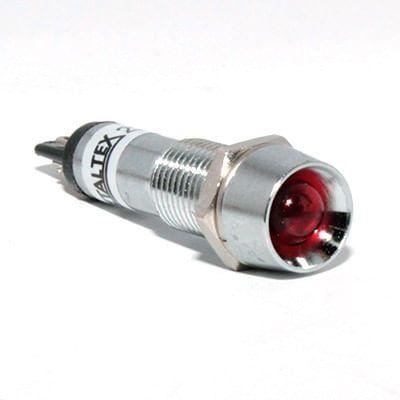 Imagem de Sinaleiro Redondo 8mm 220VCA Vermelho TPN-082R Metaltex