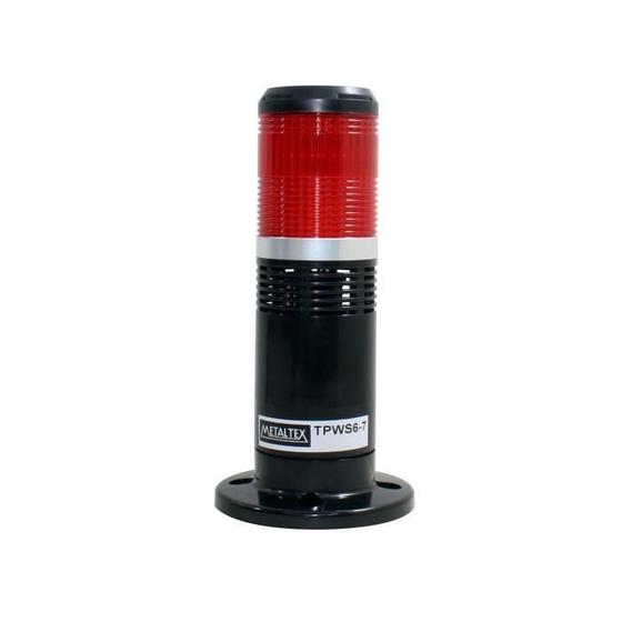 Imagem de Sinaleiro Torre Sonoro 60Mm 220V Vermelho Tpws6 - Metaltex