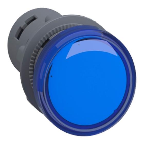 Imagem de Sinalizador 22mm plástico LED azul 24VCA/CC Schneider