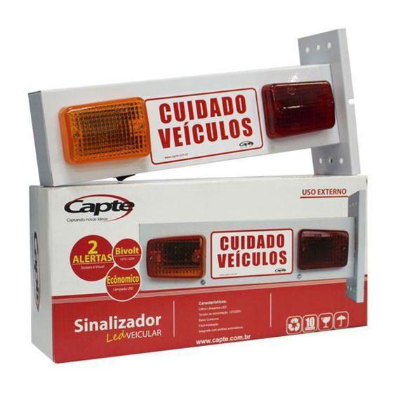 Imagem de Sinalizador de veicular Garagem Entrada e Saída de Veículos Led - Bivolt Capte LED12