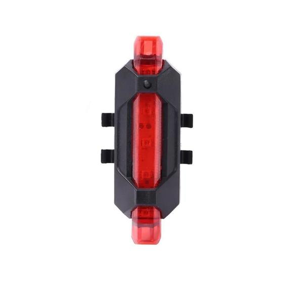 Imagem de Sinalizador Lanterna Traseiro para Ciclismo Recarregável 4 modos Bike Bicicleta USB com 5 LEDS