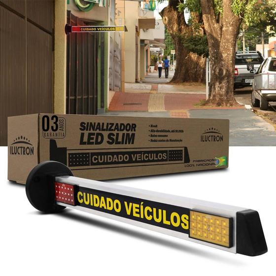 Imagem de Sinalizador LED de Garagem sonoro slim  90V-240V  Entr. e Saída de Veículos - Iluctron Llu49004