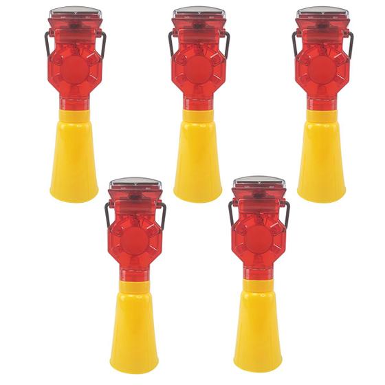 Sinalizador Solar Viario Cone Kit 5 Uni Rua Rodovia Estrada Iluminaçao Segurança Evita Acidentes Estacionamento Chuva - Compre Desejos Imagem de Sinalizador Solar Viario Cone Kit 5 Uni Rua Rodovia Estrada Iluminaçao Segurança Evita Acidentes Estacionamento Chuva