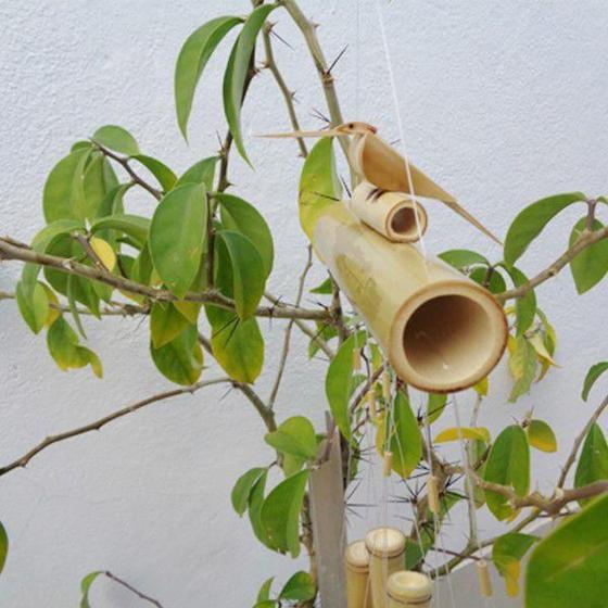 Imagem de Sino dos Ventos de Bambu - Modelo Beija-flor