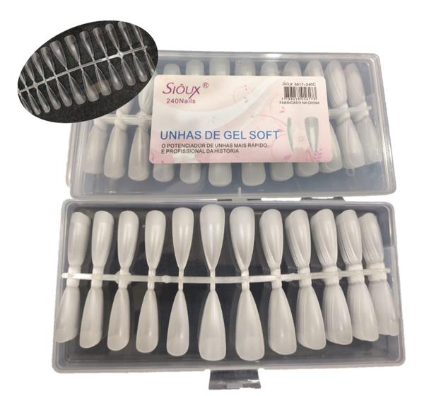 Imagem de Sioux 240 unidades unhas postiças Soft Gel fosca Gel Soft realista