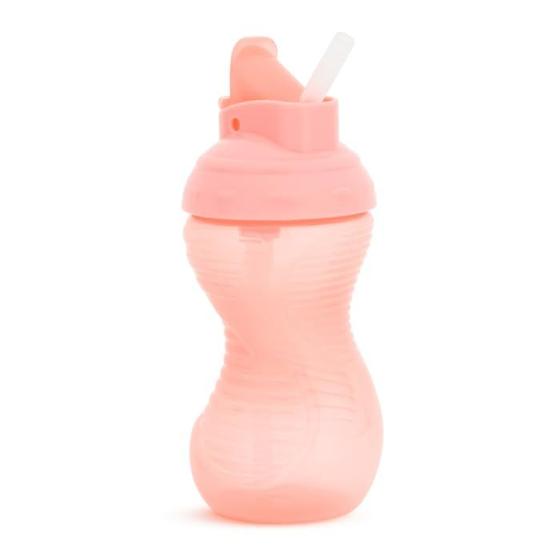 Imagem de Sippy Cup Munchkin Mighty Grip Flip Straw 300 ml rosa para crianças